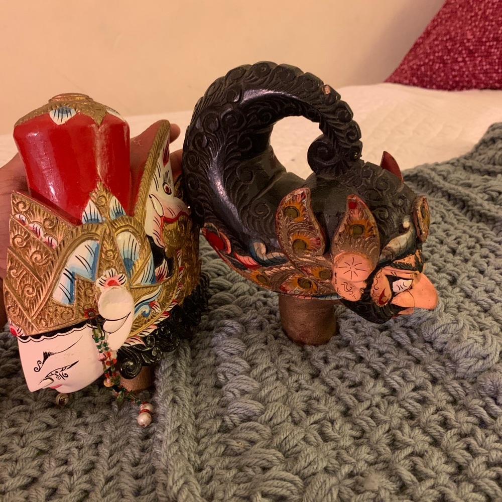 Handcrafted Multicolor Wooden Decor Piece